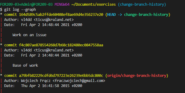 git log with graph option