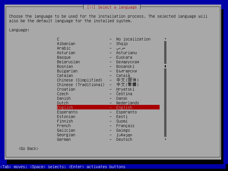 Debian installation