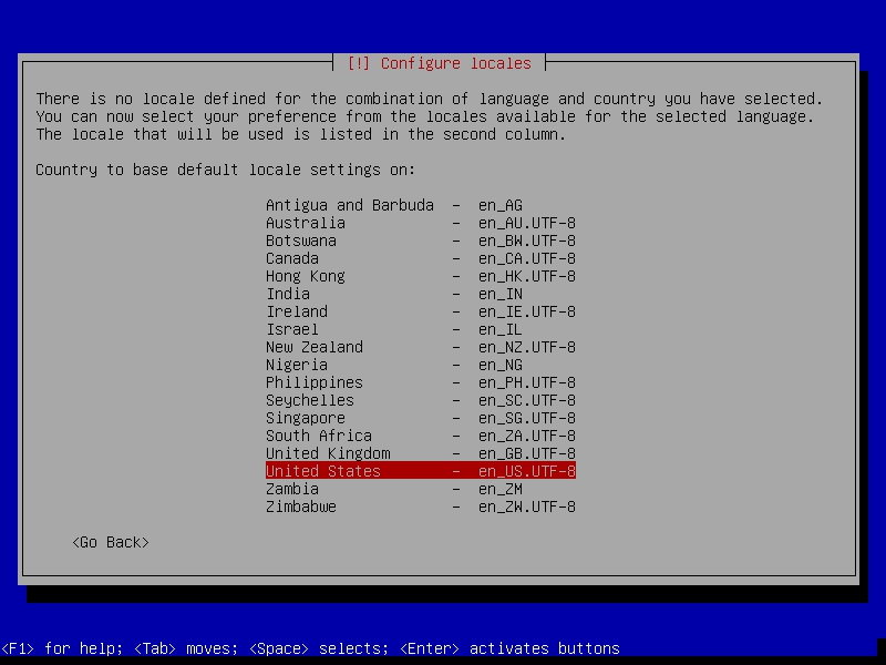 Debian installation