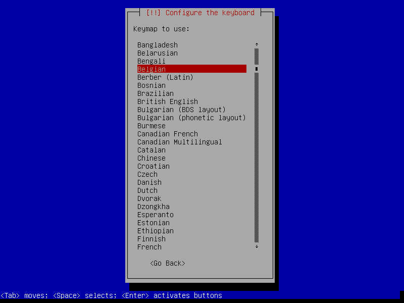 Debian installation