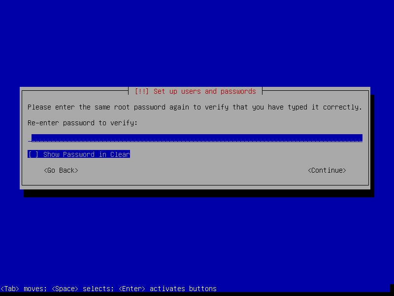 Debian installation