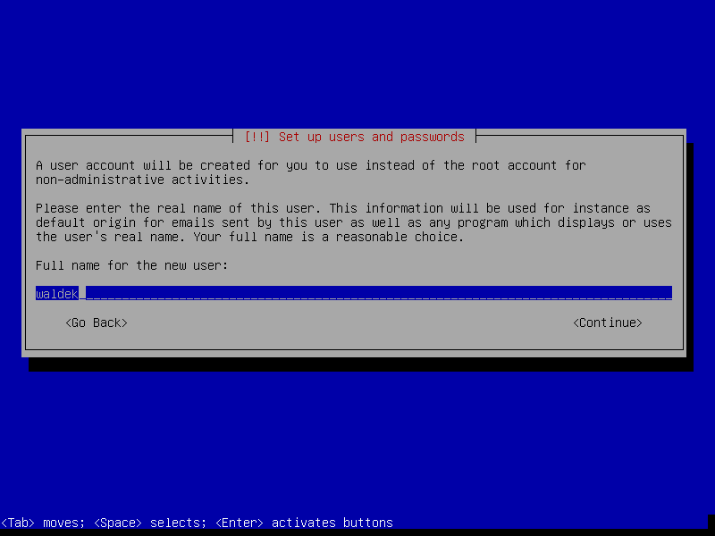 Debian installation