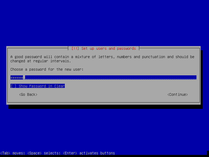 Debian installation