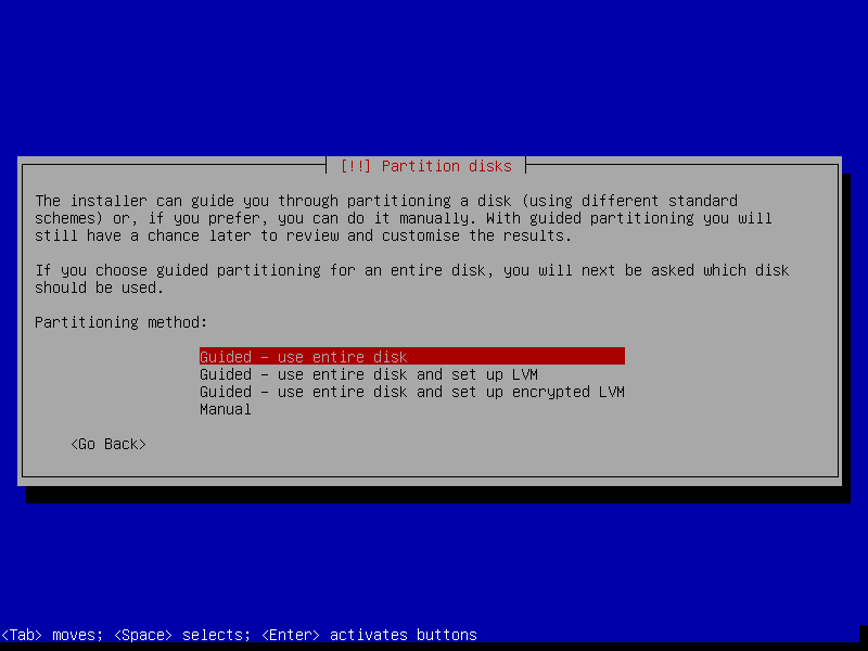 Debian installation