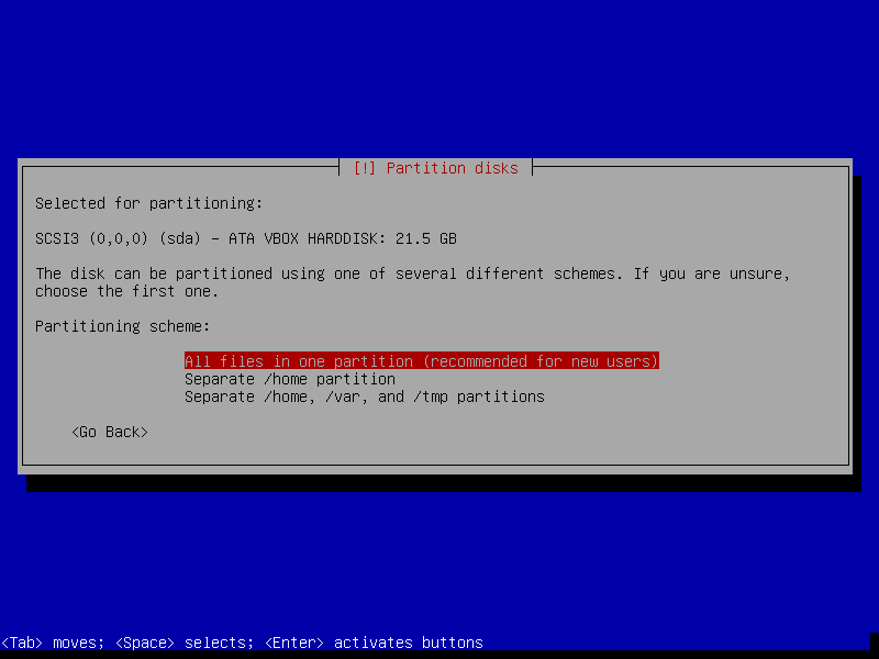 Debian installation