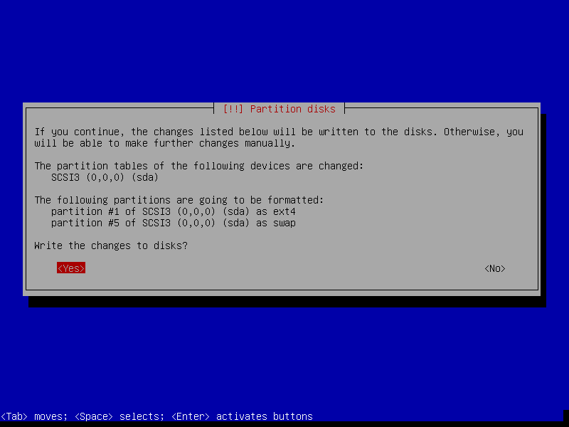 Debian installation