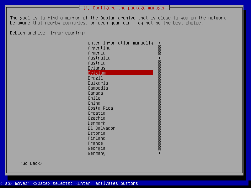 Debian installation