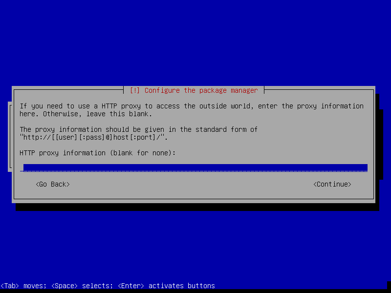 Debian installation