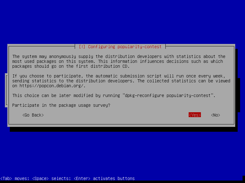Debian installation