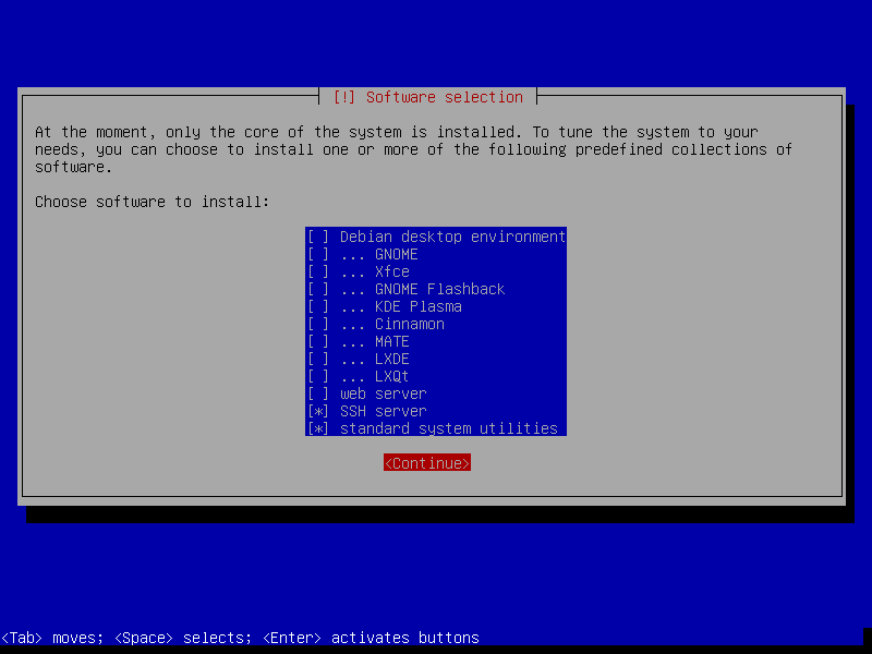 Debian installation