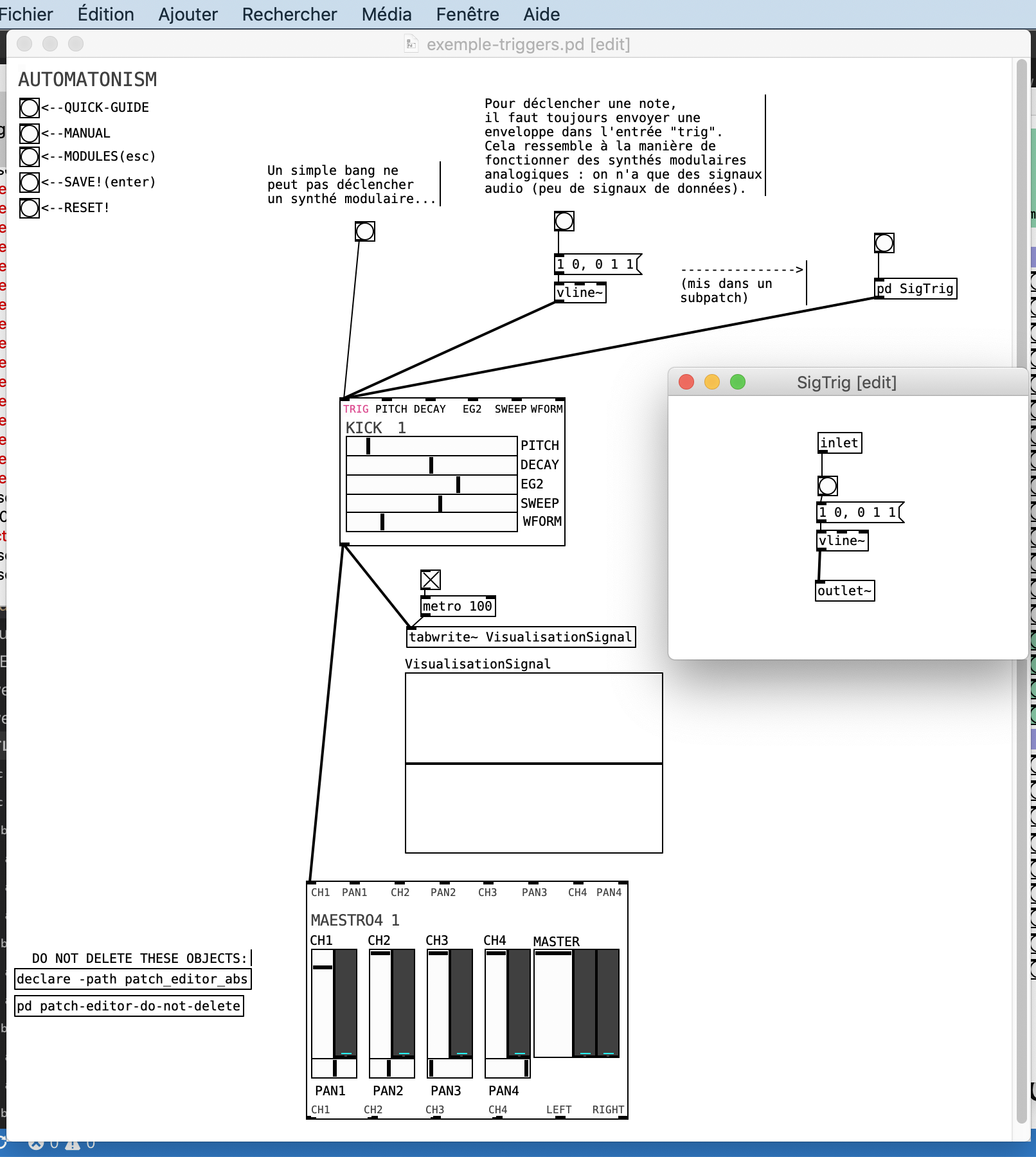 Triggers par enveloppes de notes (et pas par bangs)